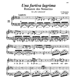 Ноты Gaetano Donizetti - Una furtiva lagrima (Tenor) - предпросмотр