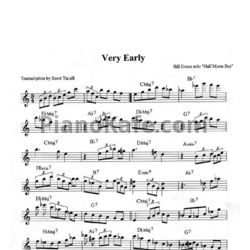 Ноты Bill Evans - Very early - предпросмотр