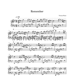 Ноты Vicenzo Piano - Remember - предпросмотр