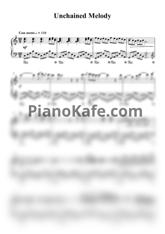 Ноты Alex North - Unchained Melody - PianoKafe.com