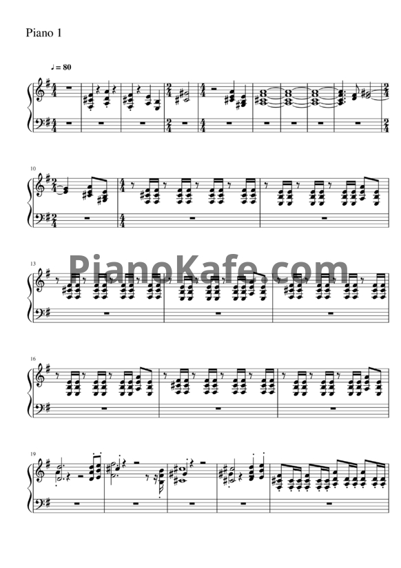 Ноты Sabaton - Wolfpack - PianoKafe.com