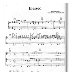 Ноты Elton John - Blessed - предпросмотр