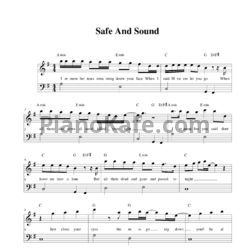 Ноты Taylor Swift - Safe and sound - предпросмотр