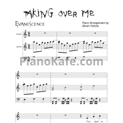Ноты Evanescence - Taking over me - предпросмотр