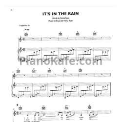 Ноты Enya - It's in the rain - предпросмотр