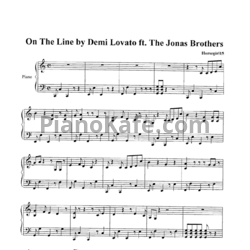 Ноты Demi Lovato & Jonas Brothers - On the line - предпросмотр