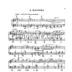 Ноты Николай Раков - Мазурка - предпросмотр