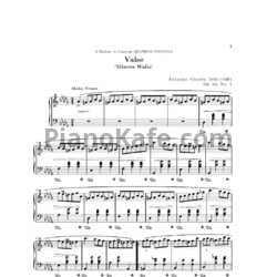 Ноты Фредерик Шопен - Вальс №6 ре-бемоль мажор (Op. 64, №1) - предпросмотр
