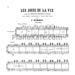 Ноты Иоганн Штраус (сын) - Вальс "Freut euch des Lebens" (Радуйтесь жизни) (Op. 340) для фортепиано в 4 руки - предпросмотр