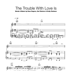 Ноты Kelly Clarkson - The trouble with love is - предпросмотр