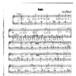 Ноты The Beatles - Rain - предпросмотр
