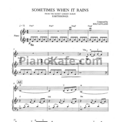 Ноты Secret Garden - Sometimes when it rains (для пианино и скрипки) - предпросмотр
