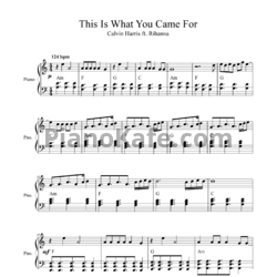 Ноты Calvin Harris feat. Rihanna - This is what you came for - предпросмотр