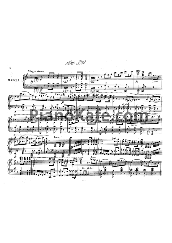 Ноты Карл Черни - 3 больших марша, Op. 79 - PianoKafe.com