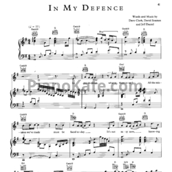 Ноты Queen - In my defence - предпросмотр