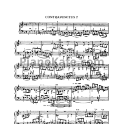Ноты И. Бах - Искусство фуги (в изложении для фортепиано). Контрапункт №2 - предпросмотр