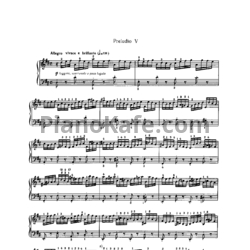 Ноты И. Бах - Прелюдия 5 D-dur - предпросмотр