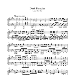 Ноты Lana Del Rey - Dark paradise (Версия 2) - предпросмотр