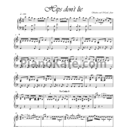 Ноты Shakira - Hips don't lie (Версия 2) - предпросмотр