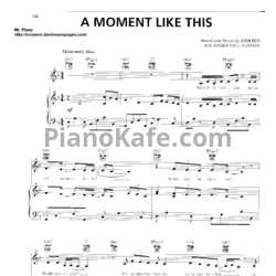 Ноты Kelly Clarkson - A moment like this - предпросмотр
