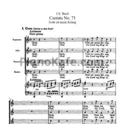 Ноты И. Бах - Кантата №71 "Gott ist mein konig" (BWV 71) - предпросмотр