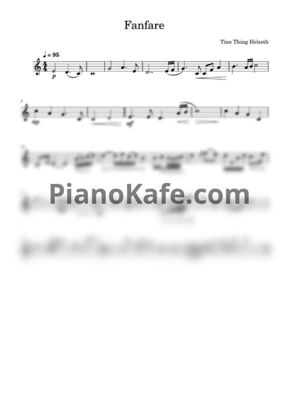 Ноты Tine Thing Helseth - Fanfare - PianoKafe.com