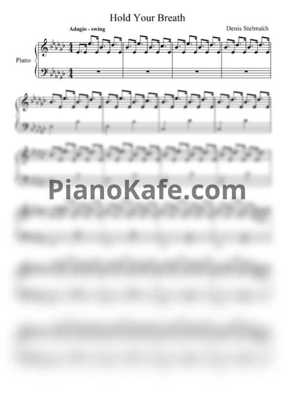 Ноты Denis Stelmakh - Hold your breath - PianoKafe.com