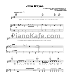 Ноты Lady Gaga - John Wayne - предпросмотр