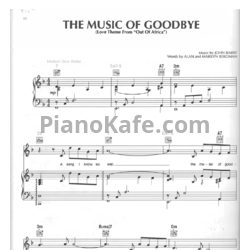 Ноты Al Jarreau & Melissa Manchester - The music of goodbye - предпросмотр