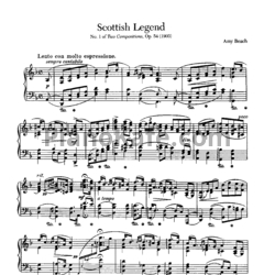 Ноты А. Бич - Шотландская легенда (Op. 54 №1)