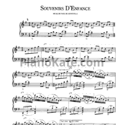 Ноты Richard Clayderman - Souvenirs d'enfance - предпросмотр