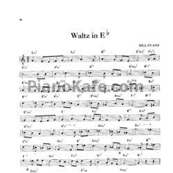Ноты Bill Evans - Waltz in Eb - предпросмотр