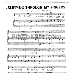 Ноты ABBA - Slipping through my fingers - предпросмотр
