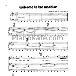 Ноты Pink Floyd - Welcome to the machine - предпросмотр