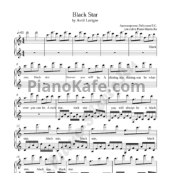 Ноты Avril Lavigne - Black star - предпросмотр