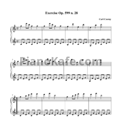 Ноты Карл Черни - Practical exercises for beginners (Op. 599, №28) - предпросмотр