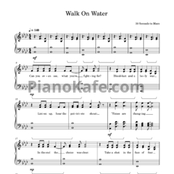 Ноты Thirty Seconds To Mars - Walk on water - предпросмотр