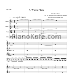 Ноты Nine Inch Nails - A warm place (Партитура) - предпросмотр