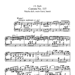 Ноты И. Бах - Кантата №115 "Mache dich, mein geist, bereit" (BWV 115) - предпросмотр