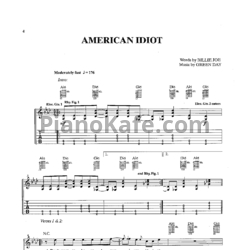 Ноты Green Day - Bullet in a Bible (Книга нот) - предпросмотр