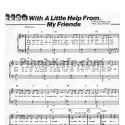 Ноты The Beatles - With a little help from my friends (Piano solo) - предпросмотр