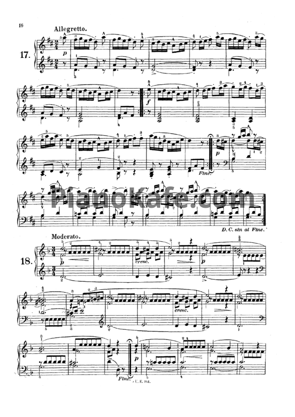 Ноты А. Лемуан - Этюд (Соч. 37, №17) - PianoKafe.com