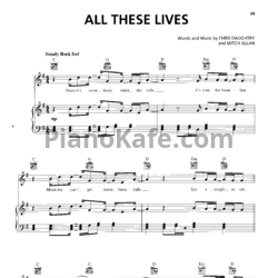 Ноты Daughtry - All these lives - предпросмотр