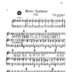 Ноты The Chordettes - Mr. Sandman