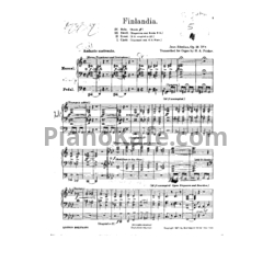 Ноты Ян Сибелиус - Симфоническая поэма "Финляндия" (Op. 26) для органа - предпросмотр