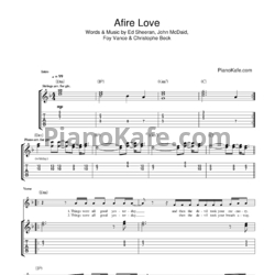 Ноты Ed Sheeran - Afire love - предпросмотр