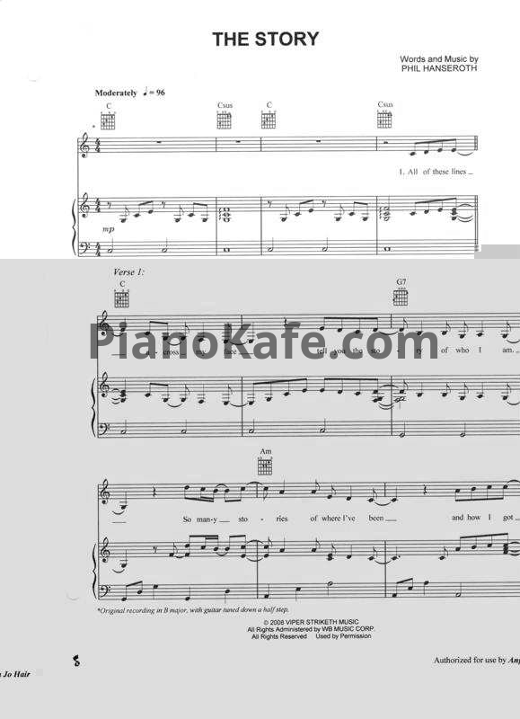 Ноты Brandi Carlile - The story - PianoKafe.com