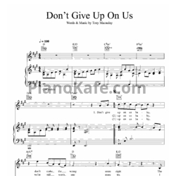 Ноты David Soul - Don't give up on us