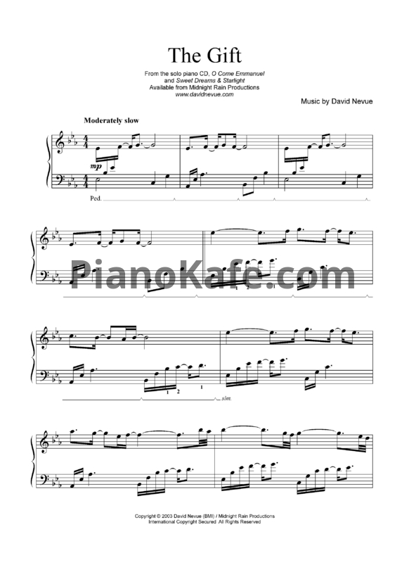 Ноты David Nevue - The gift - PianoKafe.com