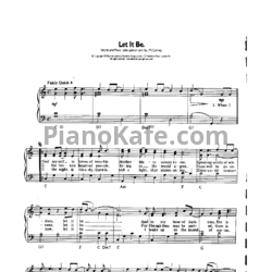 Ноты John Lennon - Let it be (Версия 2) - предпросмотр